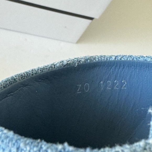 Givenchy 4G Block Heel Slide Sandal Mule Denim Blue Italy Sz.38.5 - Picture 8 of 11